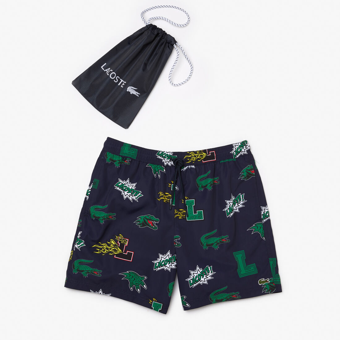 Men's Lacoste Holiday Mesh Lined Swimming Trunks Men's Lacoste Holiday Mesh Lined Swimming Trunks