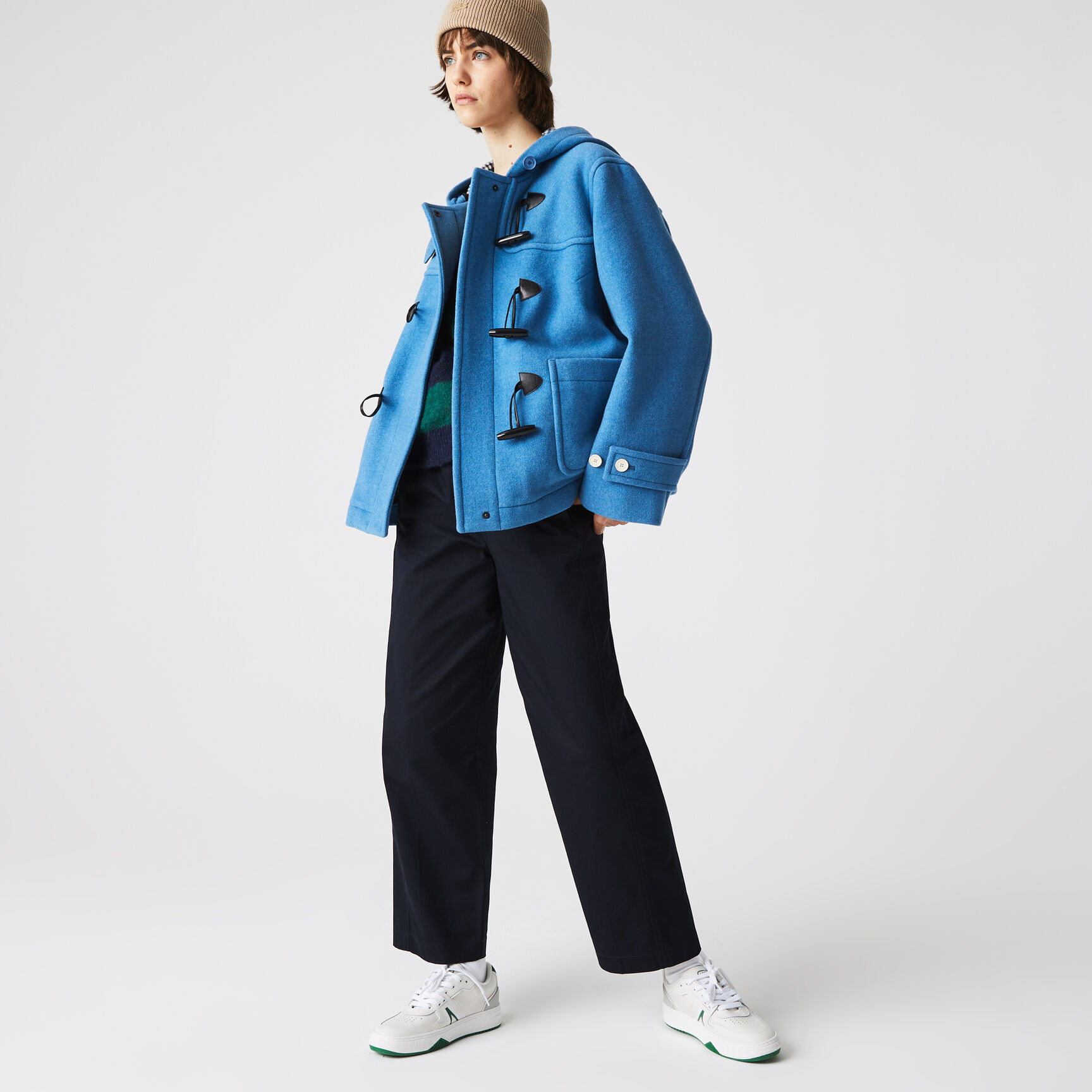 Women’s Lacoste L!VE Short Wool Blend Duffel Coat Women’s Lacoste L!VE Short Wool Blend Duffel Coat