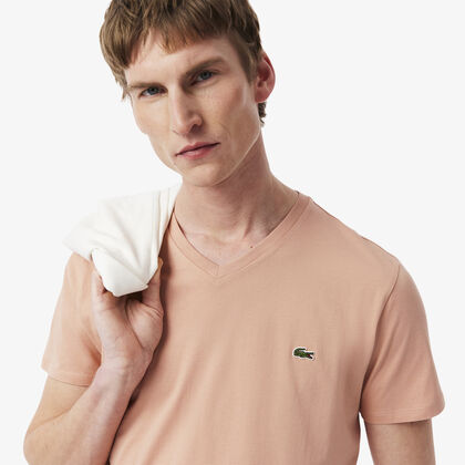Lightweight Cotton Pima V Neck T-shirt