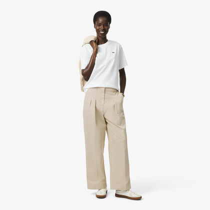 lacoste wide fit stretch gabardine chino pants