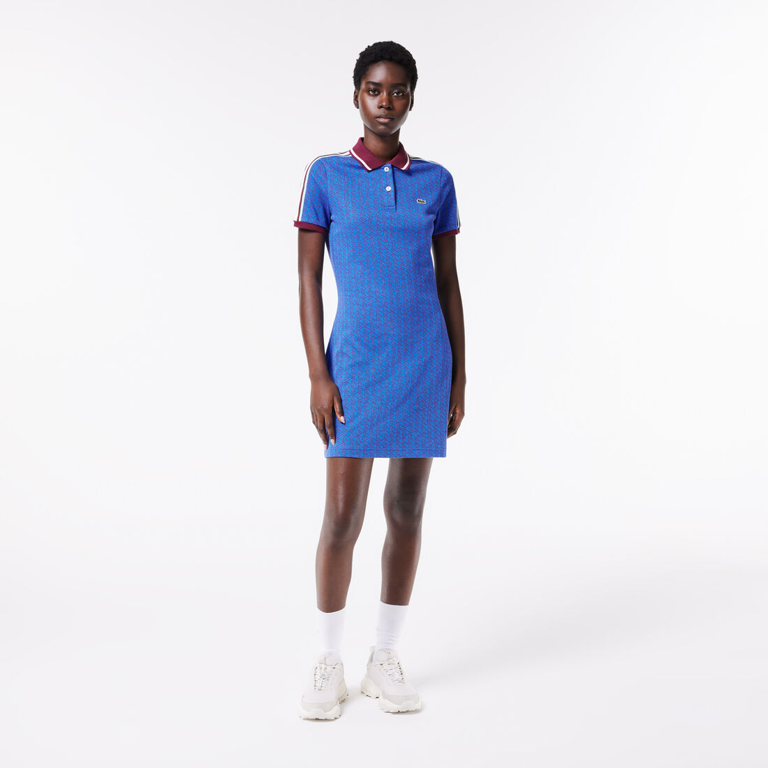 Slim Fit Lacoste Monogram Jacquard Dress - EF1676-00-NJI