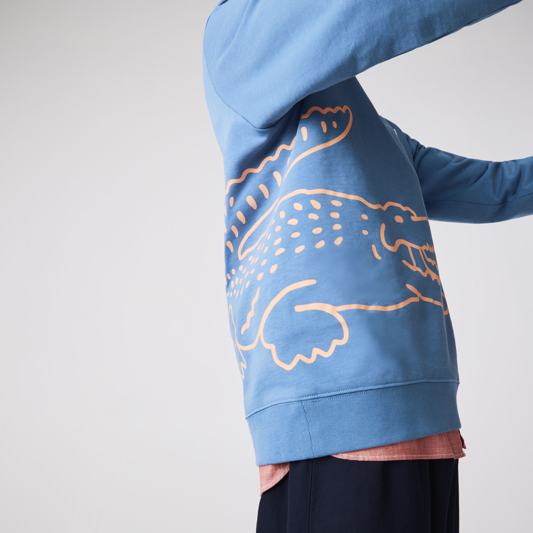 Men’s Crocodile Print Organic Cotton Fleece Sweatshirt Men’s Crocodile Print Organic Cotton Fleece Sweatshirt