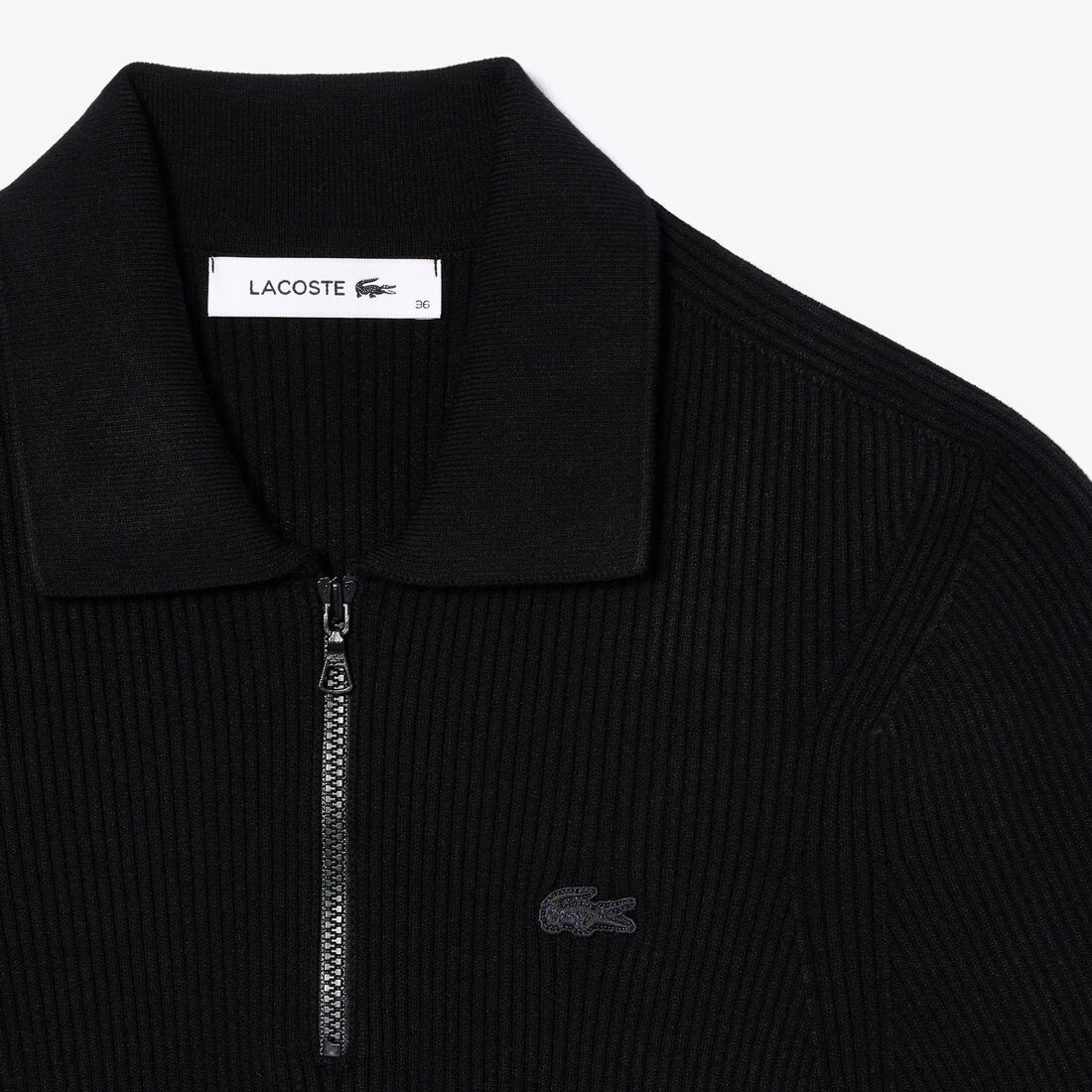 Zip Neck Rib Knit Polo Shirt Zip Neck Rib Knit Polo Shirt - AF4953-00-031