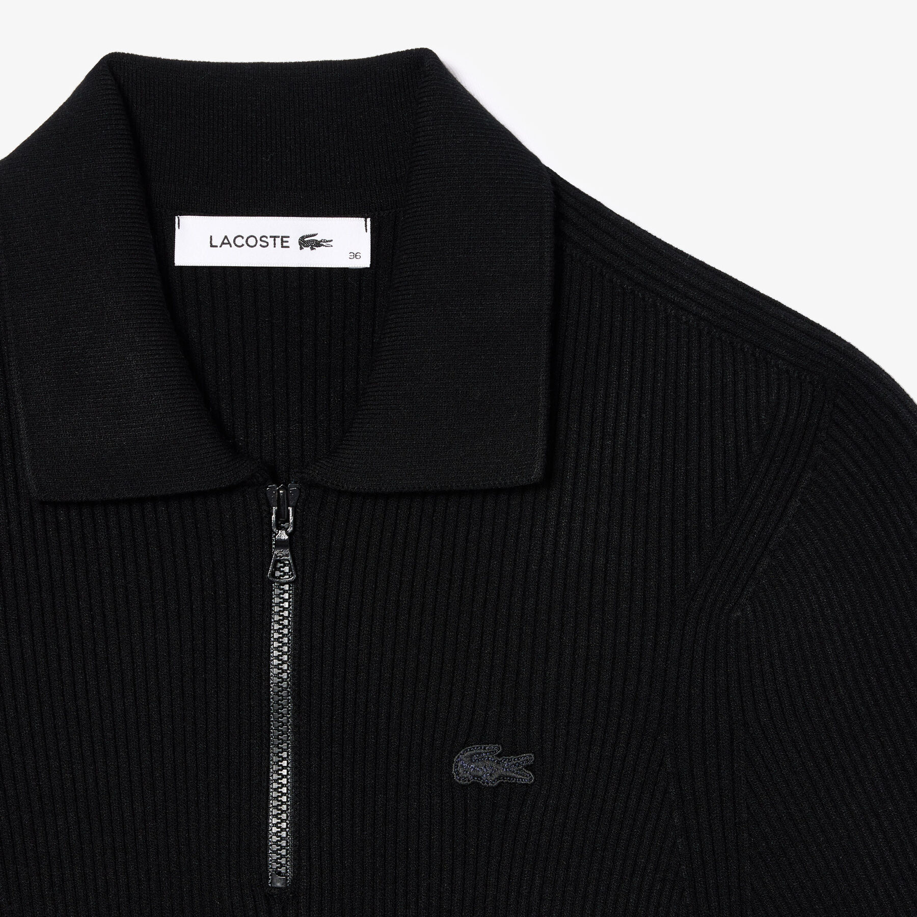 Zip Neck Rib Knit Polo Shirt Zip Neck Rib Knit Polo Shirt - AF4953-00-031