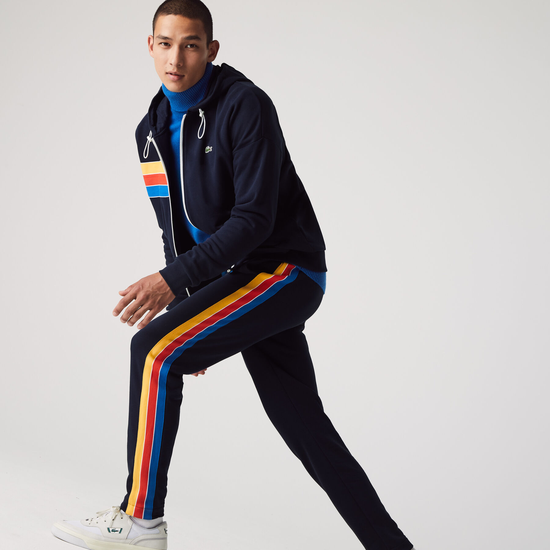 Men's Lacoste SPORT Contrast Band Cotton Jogging Pants men s lacoste sport contrast band cotton jogging pants