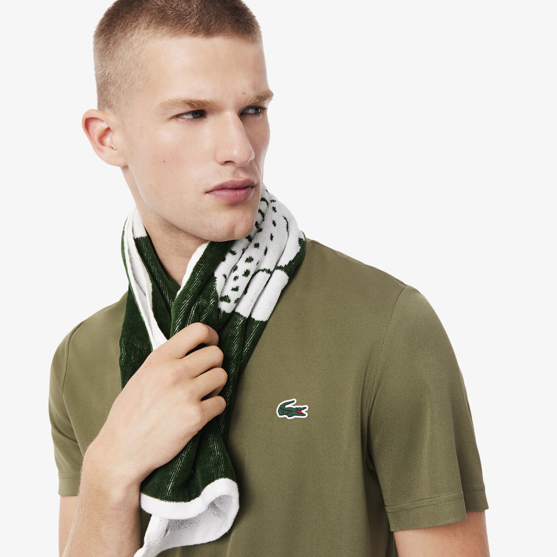 lacoste ultra dry printed tennis t shirt