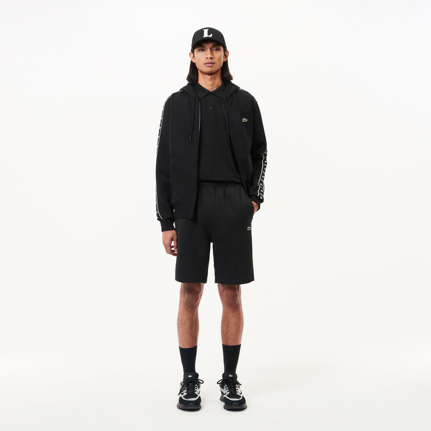 Logo Stripe Fleece Jogger Shorts Logo Stripe Fleece Jogger Shorts - GH7397-00-031