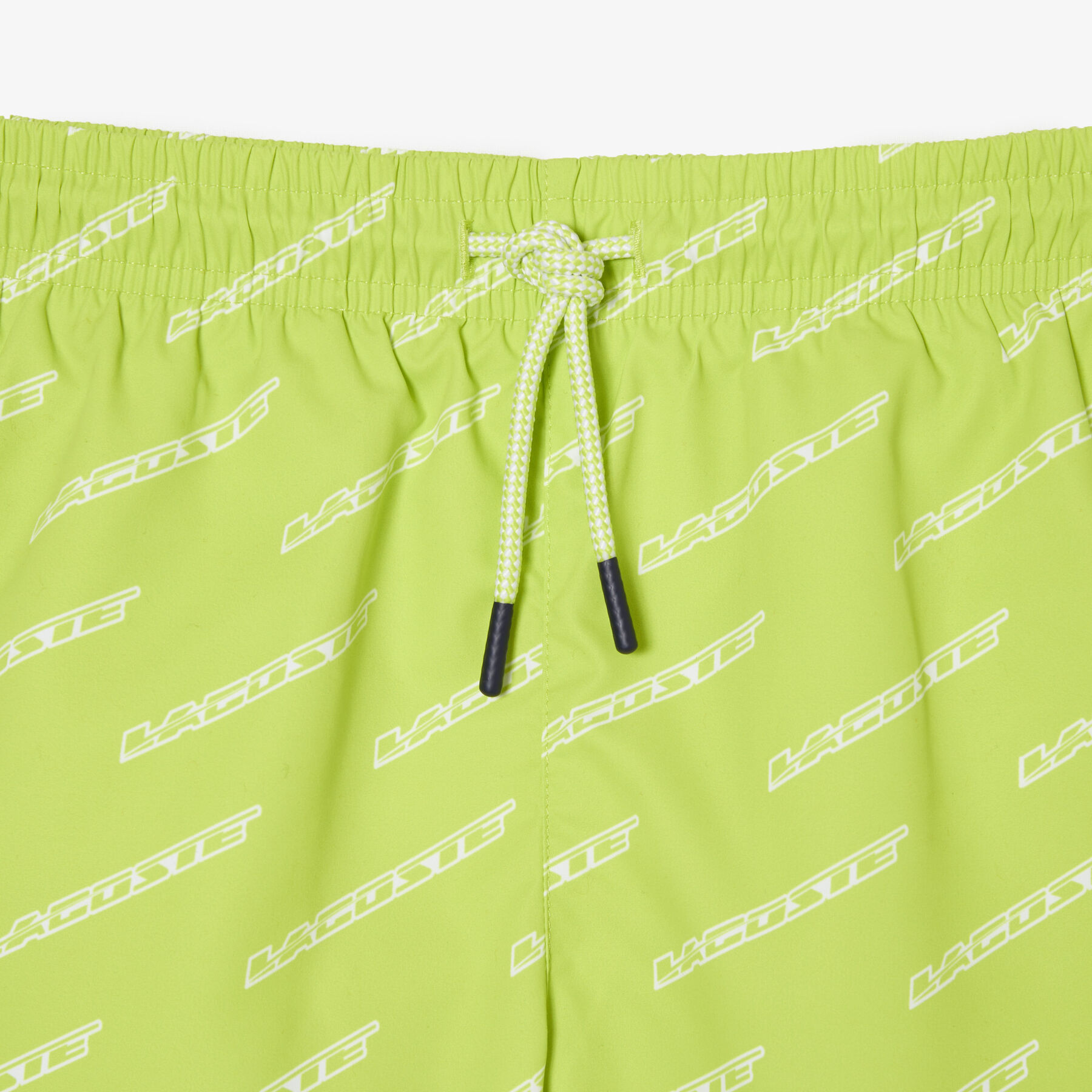 boys  lacoste printed recycled polyester swim trunks