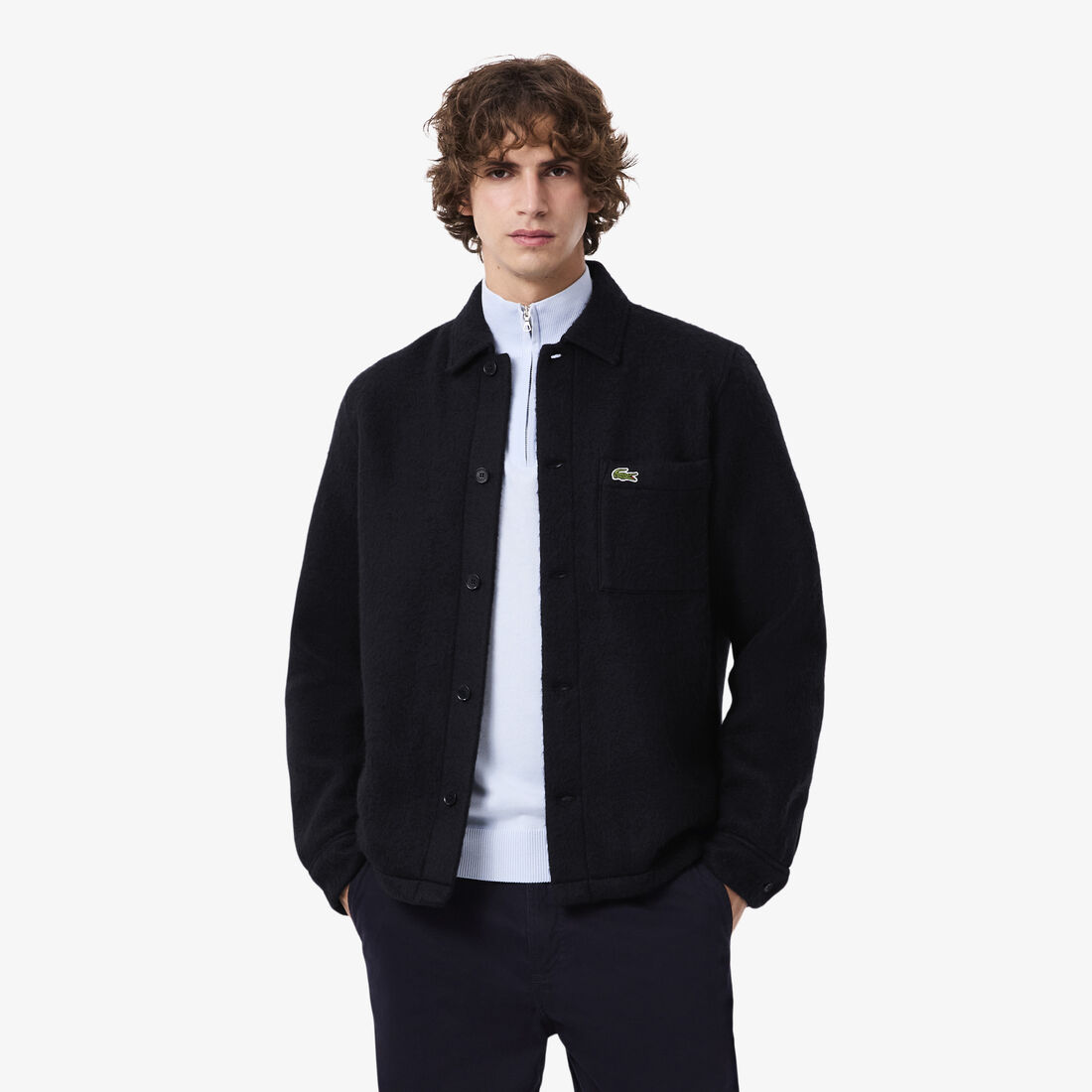 Wool Blend Felt Overshirt - CH8997-00-HDE