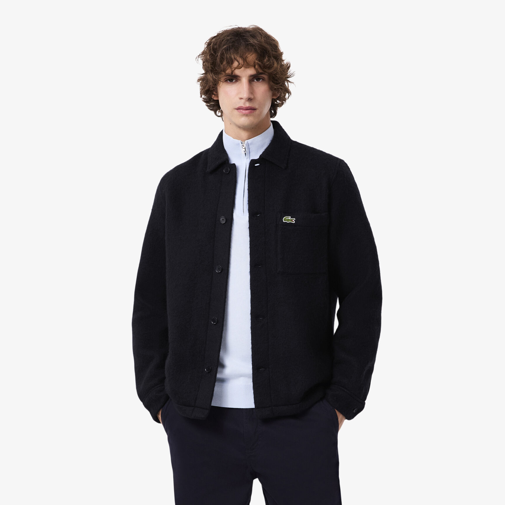 Wool Blend Felt Overshirt - CH8997-00-HDE