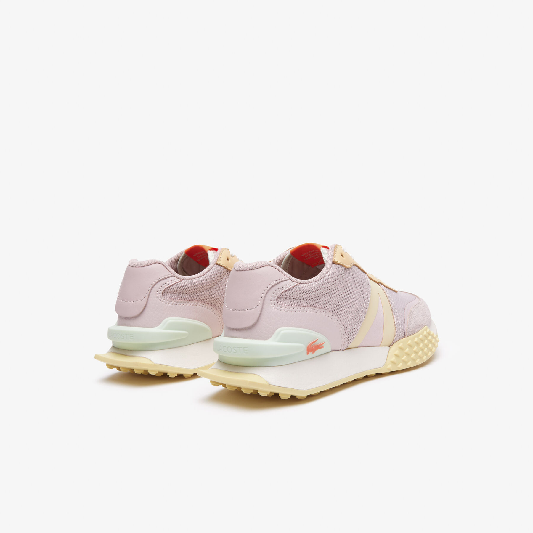Women's Lacoste L-Spin Deluxe Leather Colour-Block Trainers women s lacoste l spin deluxe leather colour block trainers
