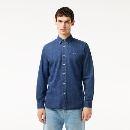 Men's Lacoste Regular Fit Organic Cotton Denim Shirt
