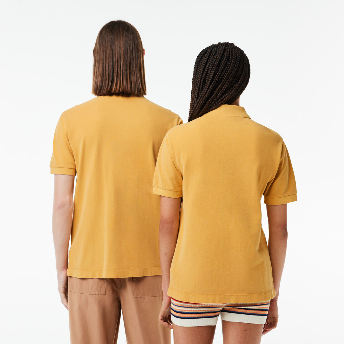 تي شيرت بولو بيكيه قطن مطاطي بياقة بلون مغاير وقَصّة عادية Classic Fit Cotton Pique Polo Shirt - PH3450-00-IVX