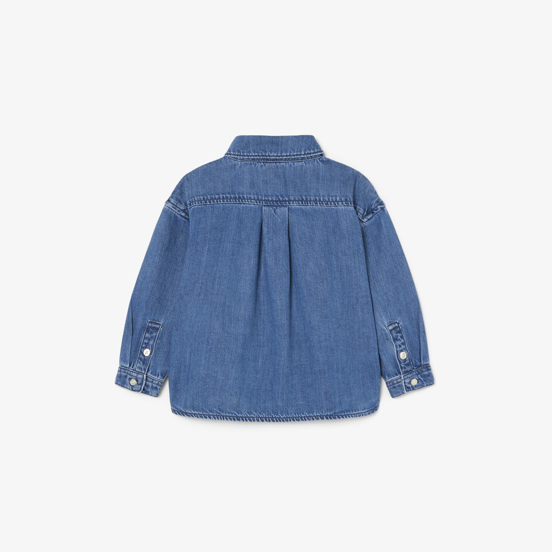 Badge Accent Denim Shirt lacoste badge accent denim shirt