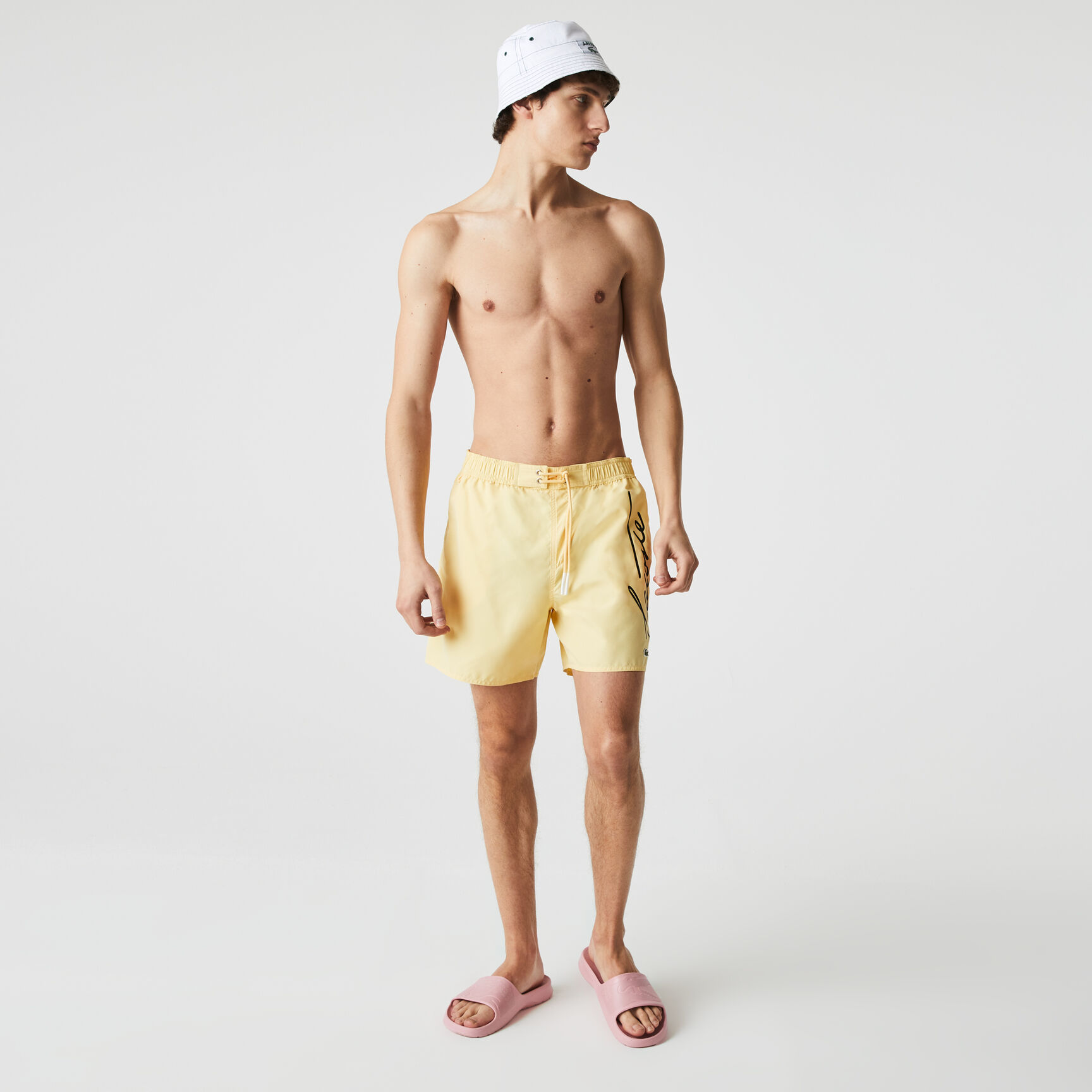 Men's Signature Print Light Swimming Trunks Men's Signature Print Light Swimming Trunks