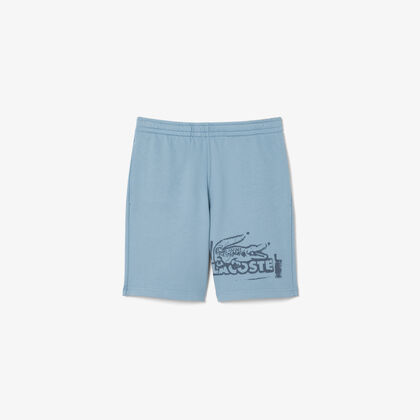 Graphic Cotton Fleece Shorts