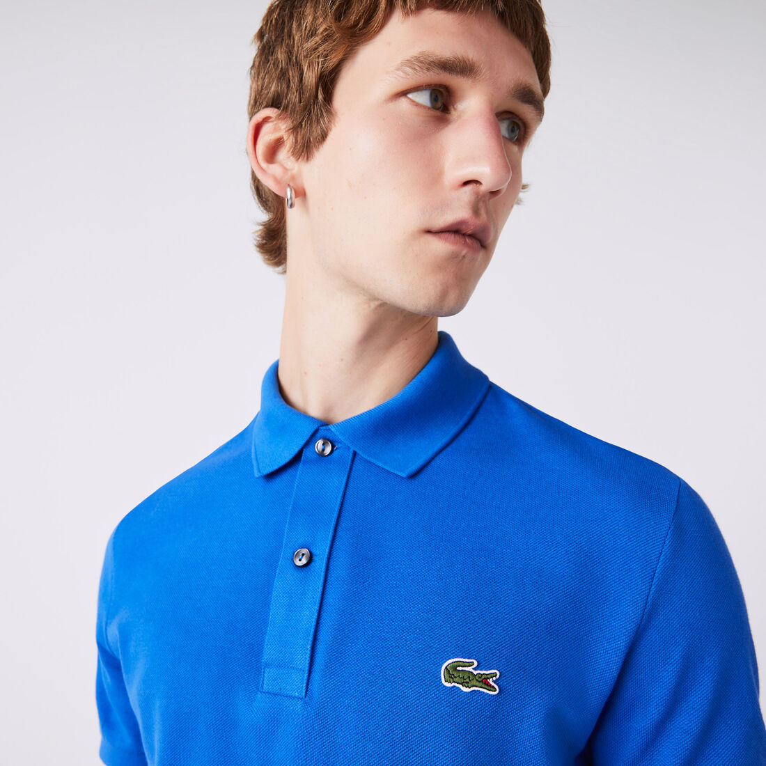 قميص بولو بيكيه بقصة ضيقة L.12.12 قميص بولو بيكيه بقصة ضيقة L.12.12