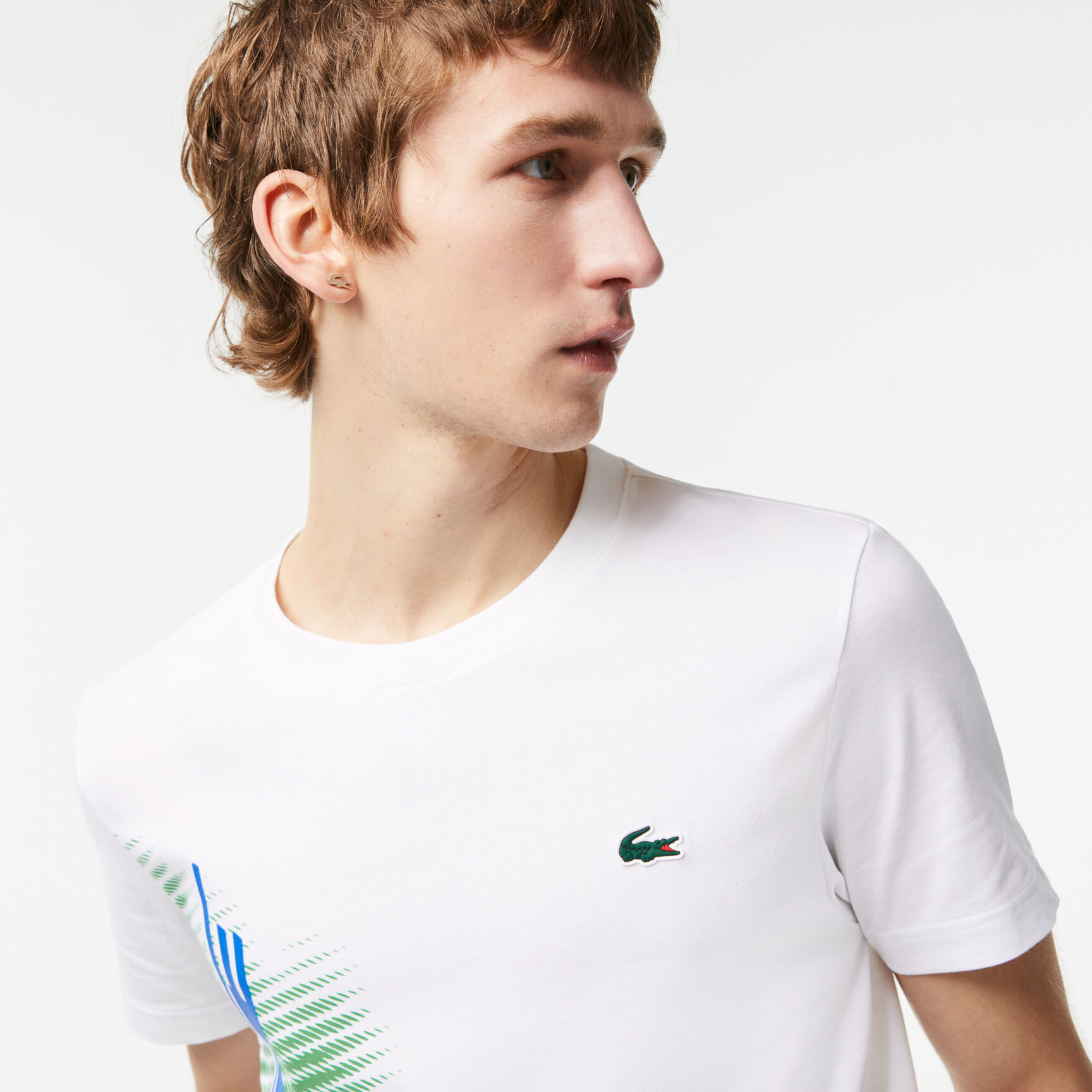 Men's Lacoste Sport Regular Fit T-shirt with Contrast Branding