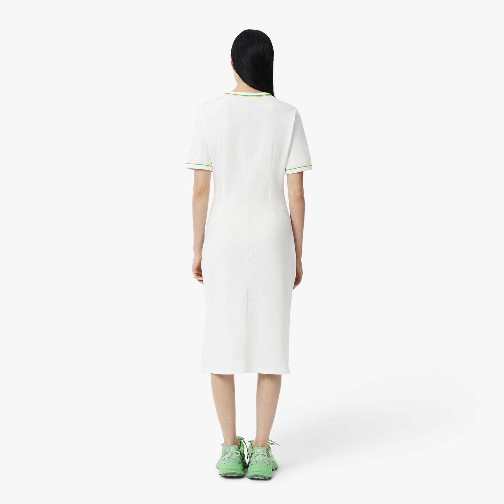 فستان تي شيرت من الجيرسي مع لمسات نهائية Trim Accent Jersey T-shirt Dress - EF9988-00-FWI