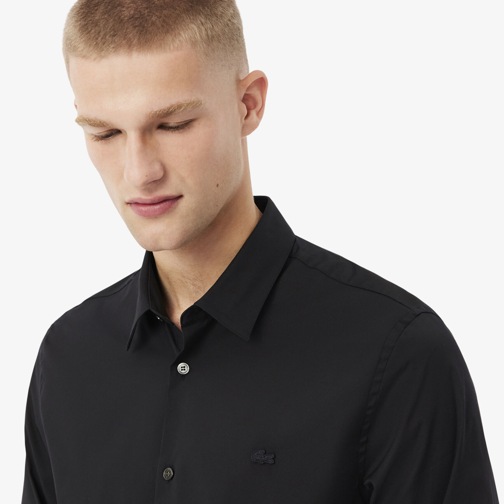قميص بوبلين مطاطي بقصّة ضيقة Slim Fit Stretch Poplin Shirt - CH5253-00-031