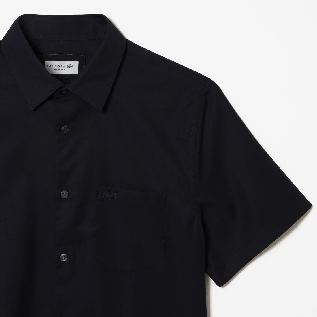 Regular Fit Short Sleeved Cotton Shirt Men's Regular Fit Solid Cotton Shirt - CH8528-00-HDE