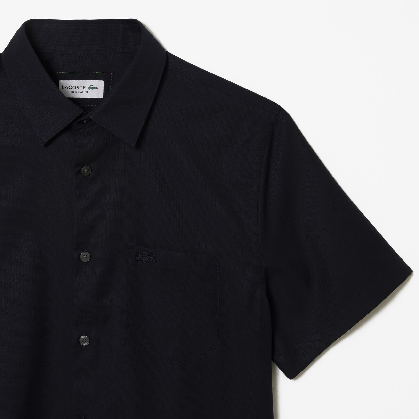 Regular Fit Short Sleeved Cotton Shirt Men's Regular Fit Solid Cotton Shirt - CH8528-00-HDE