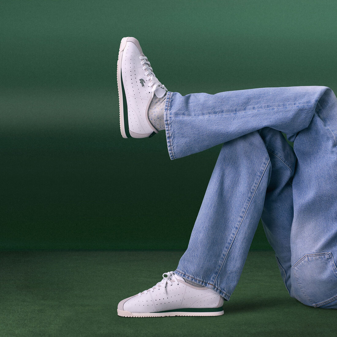 حذاء رياضي Club-Low رجالي من الجلد Men's Club-Low Leather Sneakers - 49SMA0042-1R5