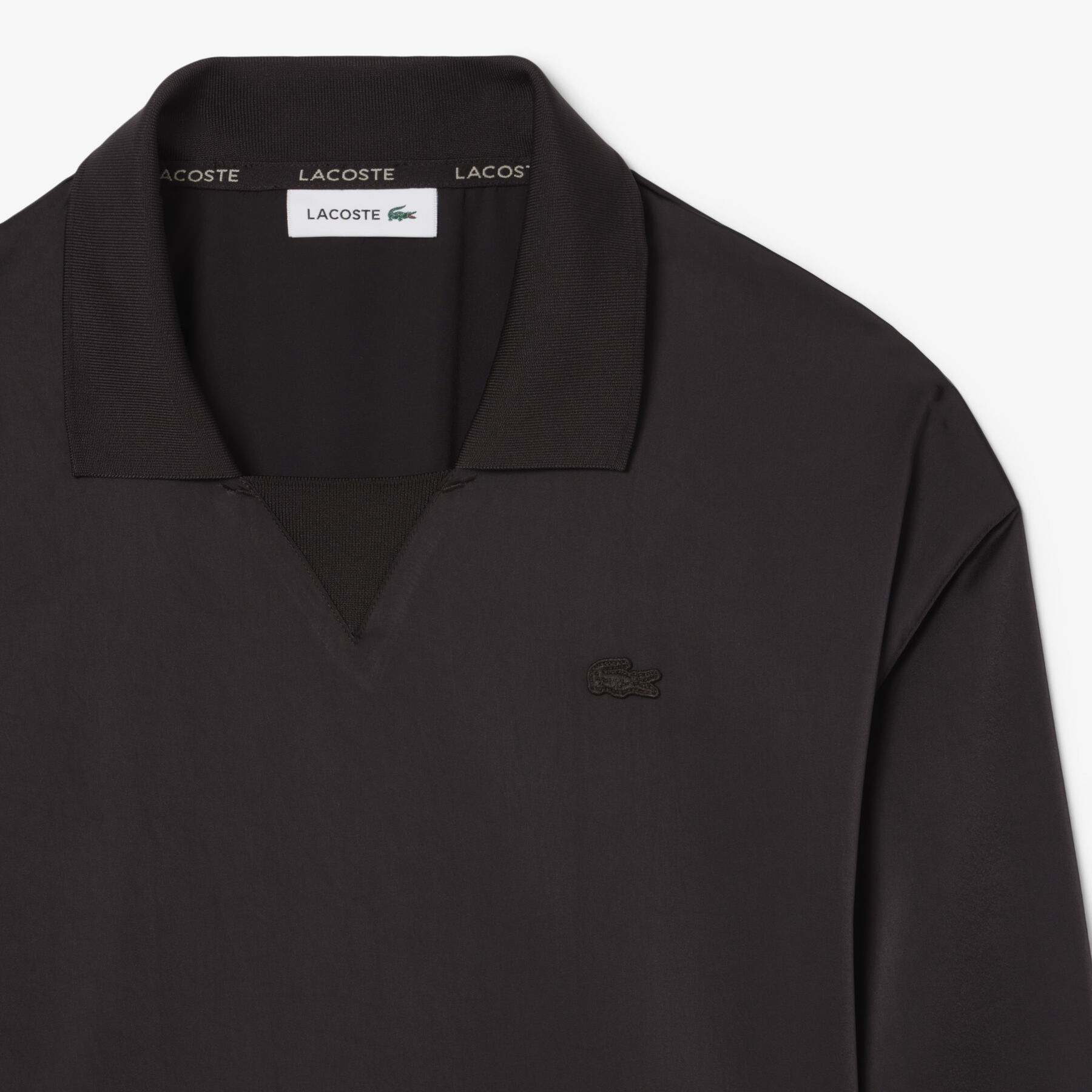 lacoste pleated satin polo dress