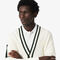 Badge Accent Wool Blend Golf Cardigan lacoste badge accent wool blend golf cardigan