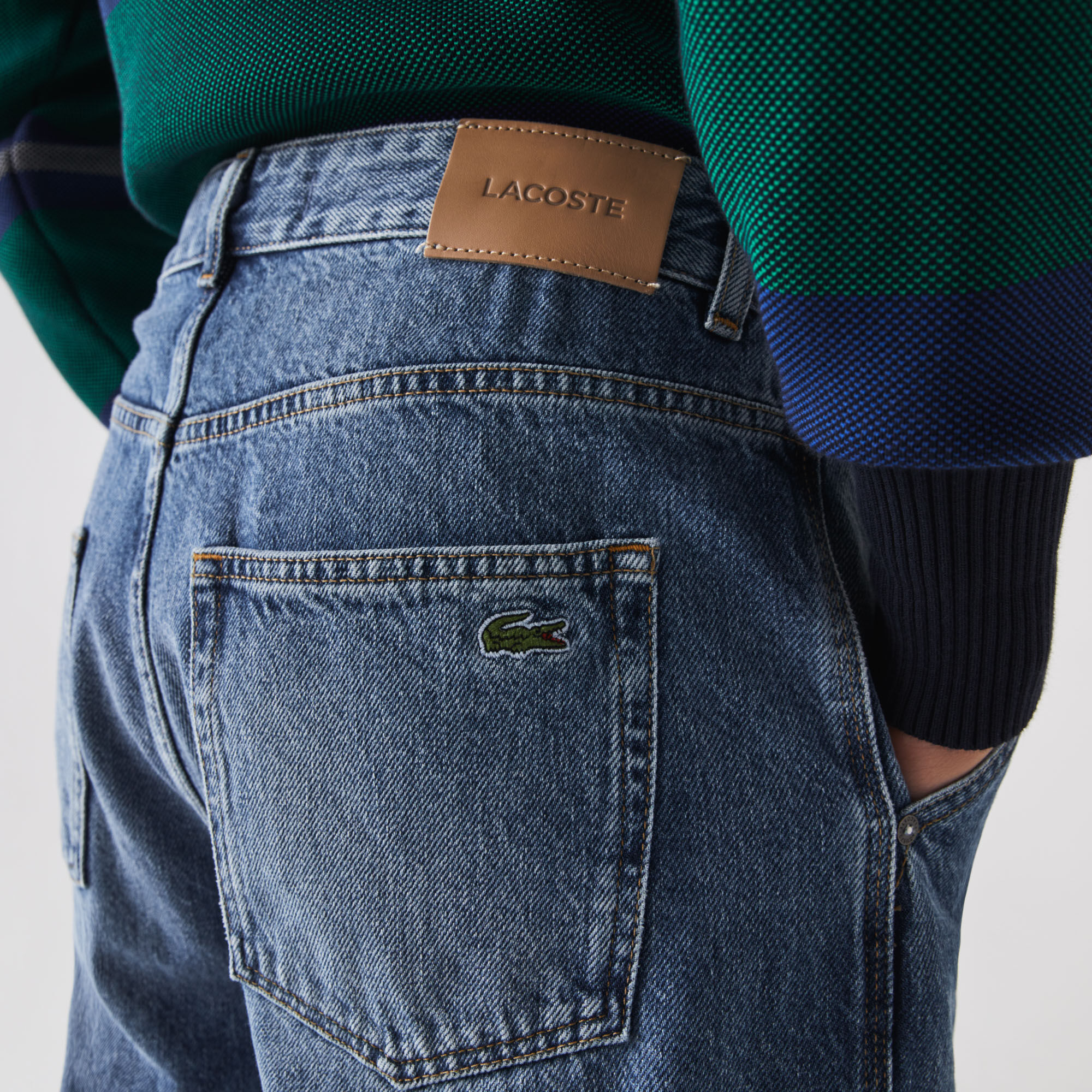 Men’s Loose Cut Five-Pocket Cotton Denim Jeans