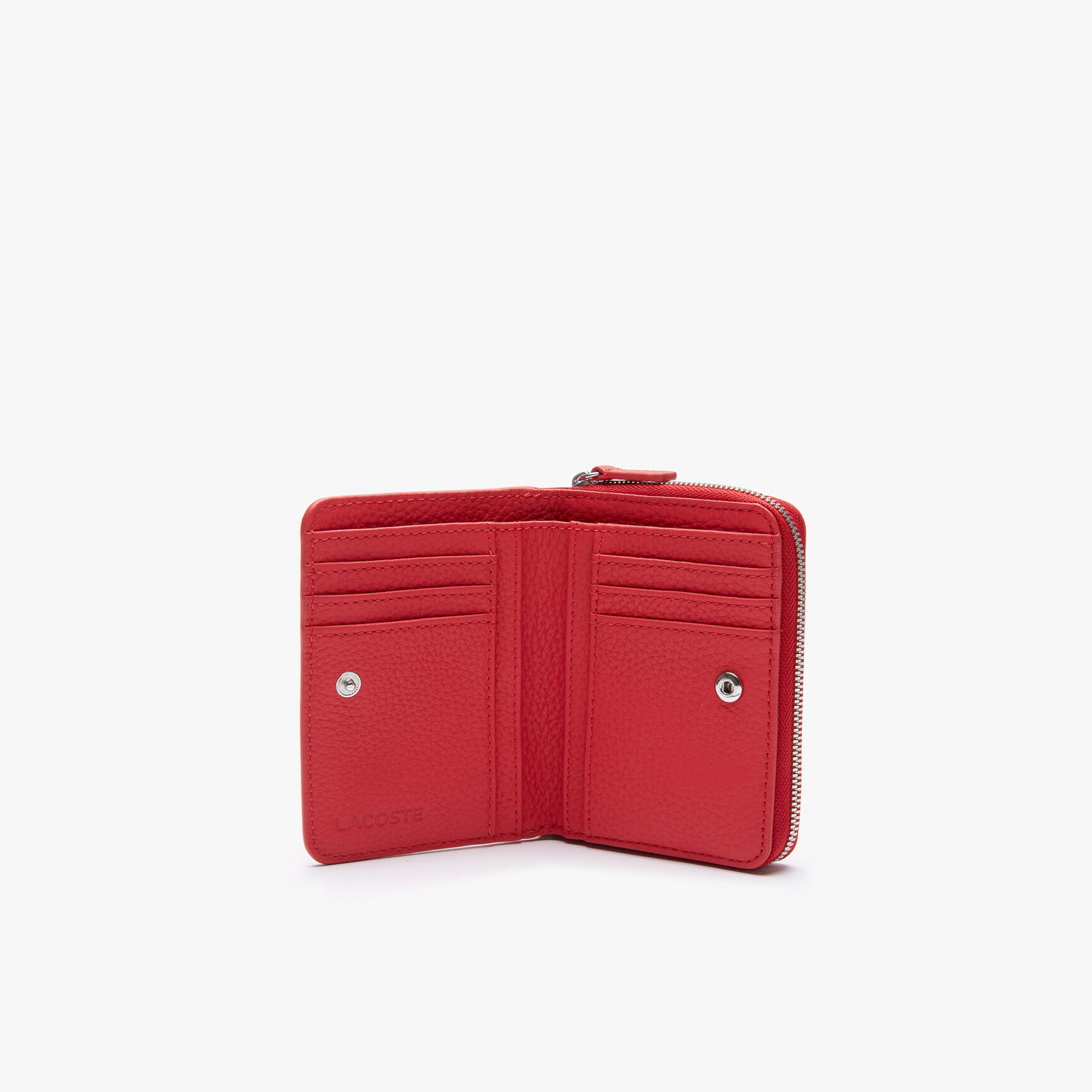 Women's Croco Crew Zippered Grained Leather Small Square Wallet Women's Croco Crew Zippered Grained Leather Small Square Wallet