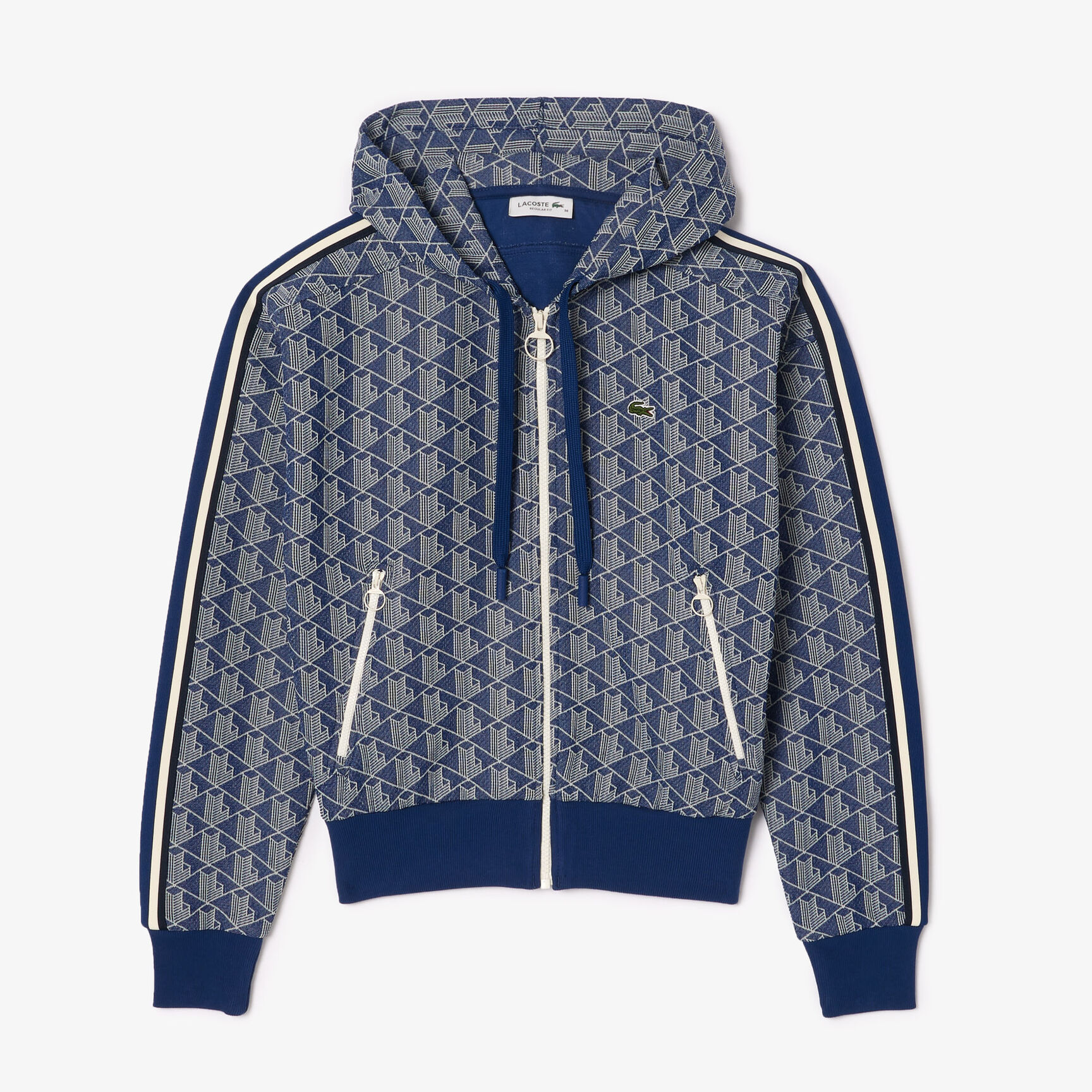 Jacquard Monogram Hoodie Monogram Jacquard Zip Front Hoodie - SF7606-00-QIE