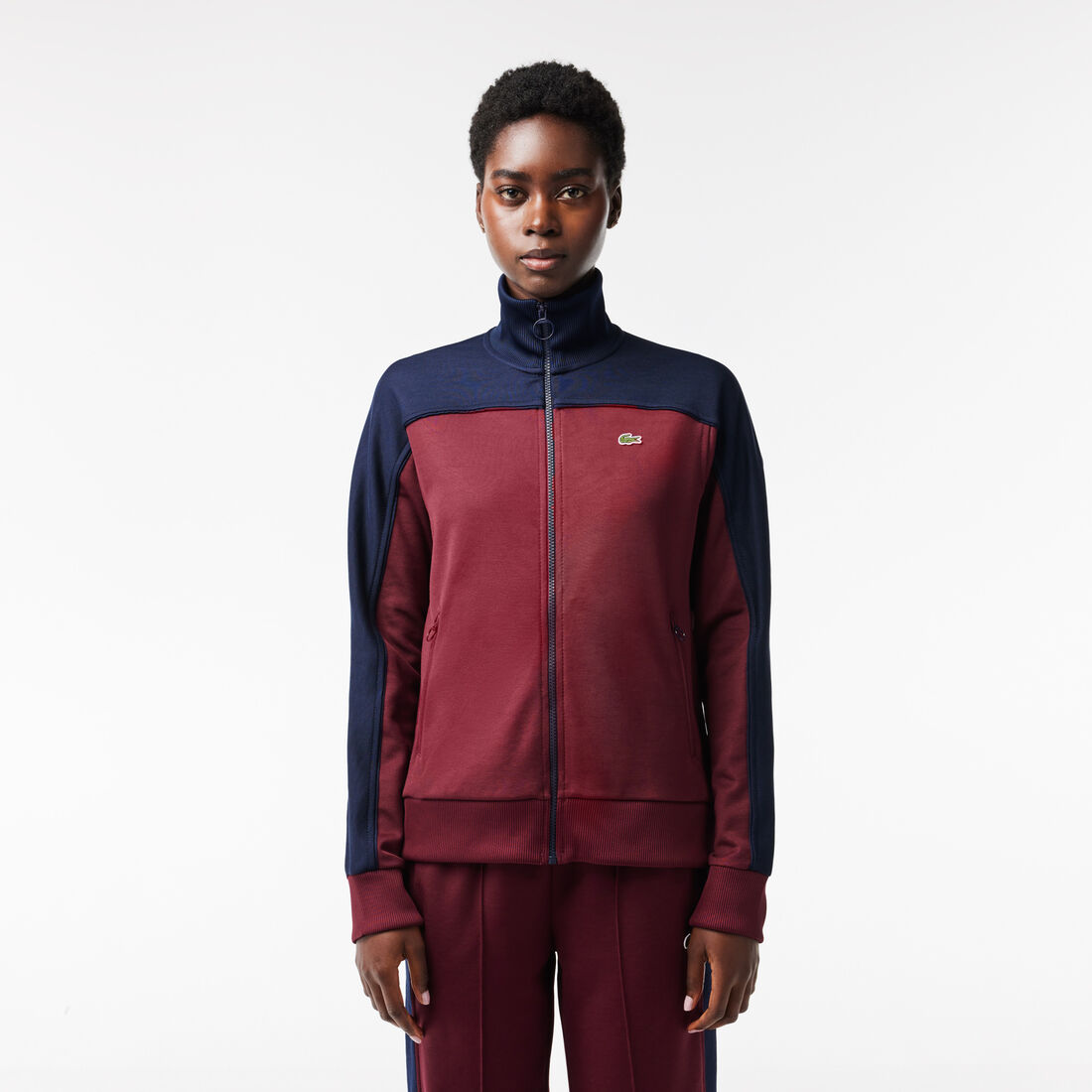 Paris Zipped Colourblock Cotton Pique Sweatshirt - SF1632-00-LGI
