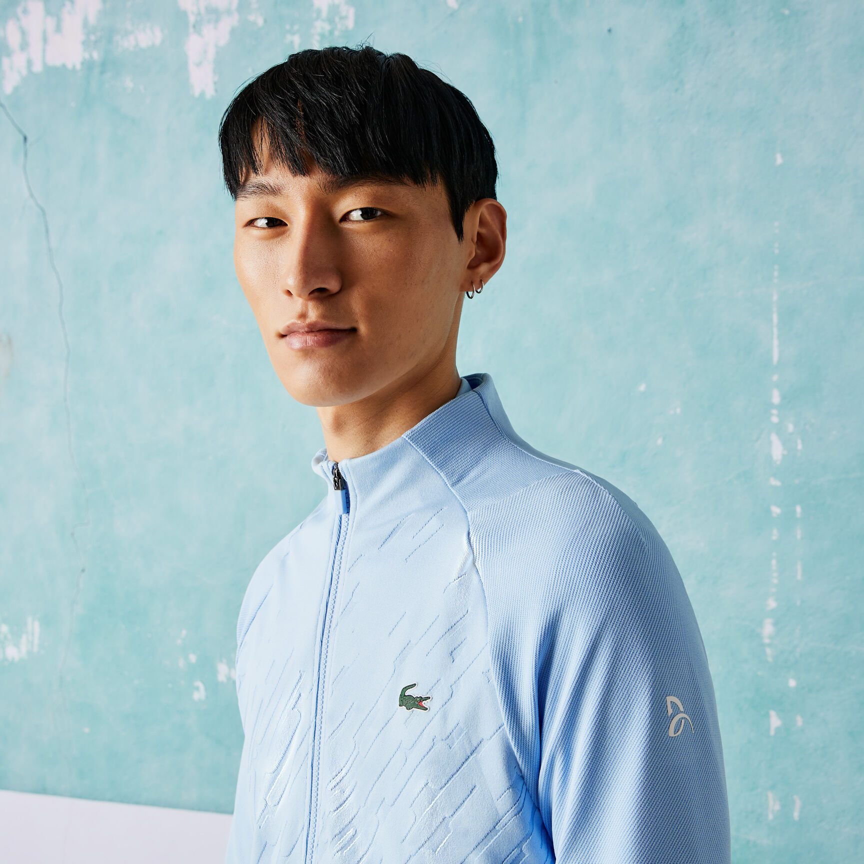 جاكيت معالج بسحّاب للرجال مجموعة Lacoste SPORT x Novak Djokovic