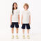kids  lacoste organic brushed cotton fleece shorts