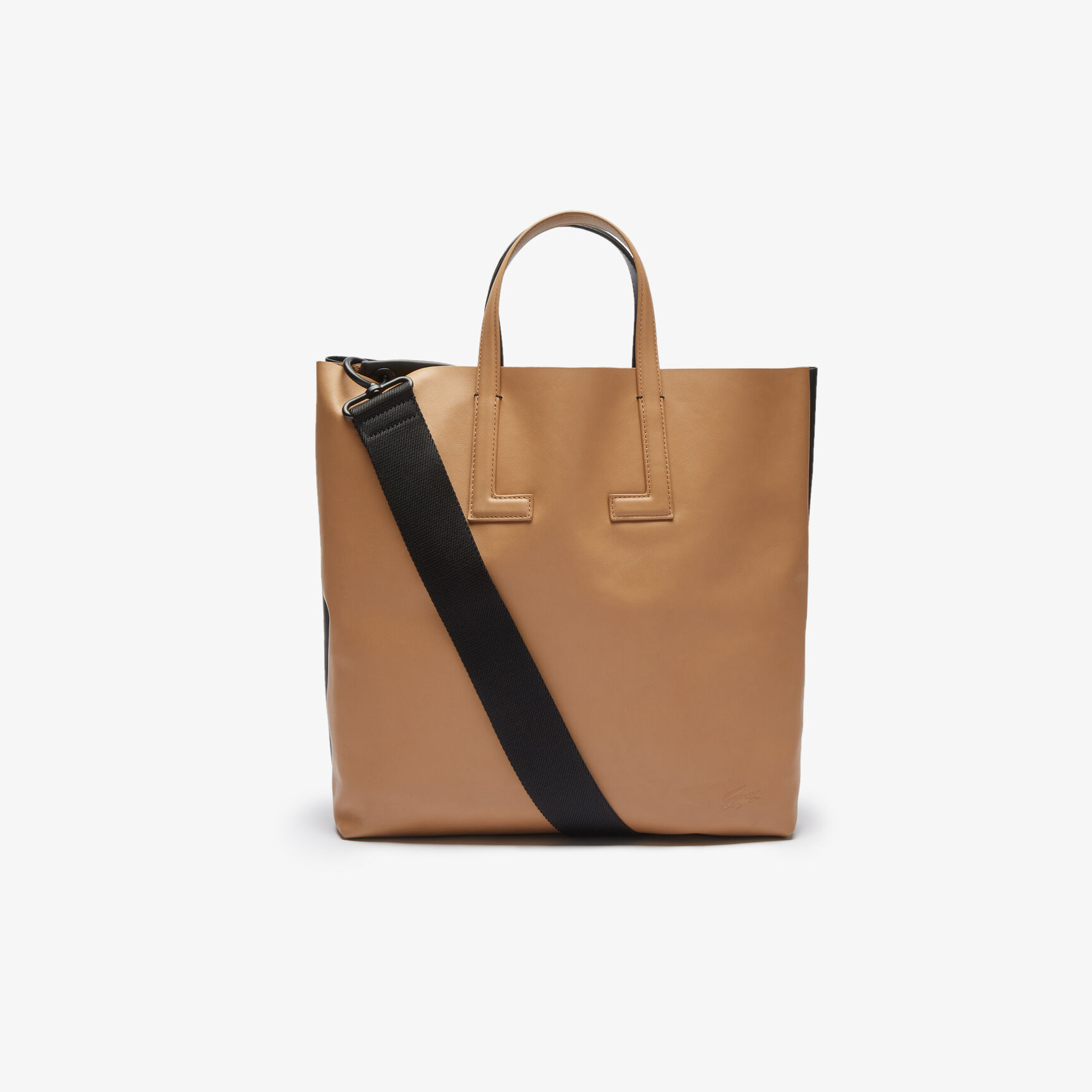 Women's Fashion Show Two-Tone Leather Double Tote
