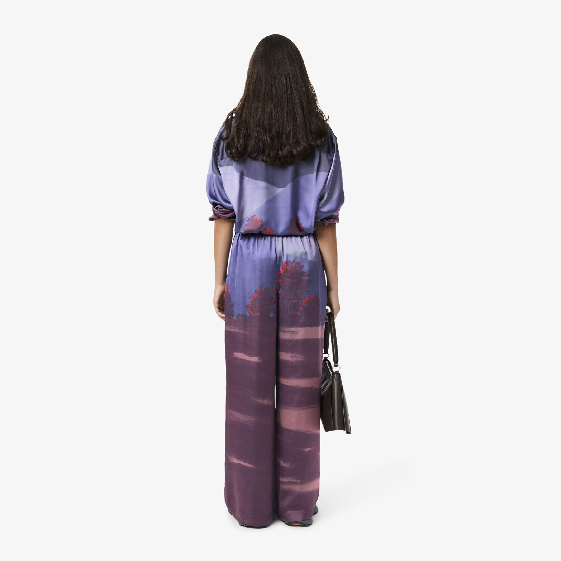 Oversized Landscape Print Pants lacoste oversized landscape print pants