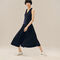فستان طويل بدون أكمام بكسرات Long Sleeveless Pleated Dress - EF2432-00-166