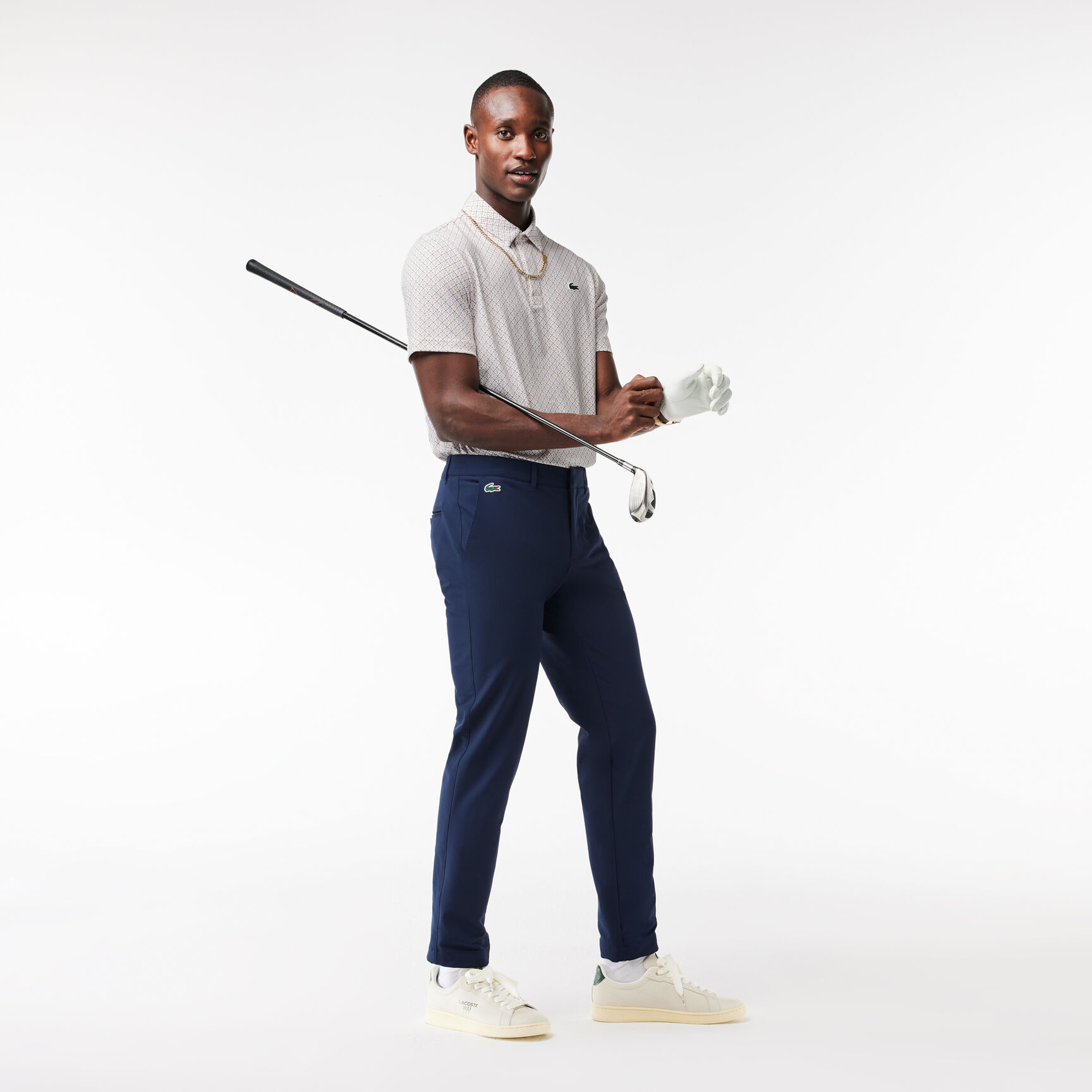 Men's Lacoste Golf Printed Recycled Polyester Polo Shirt - DH5175-00-MBI