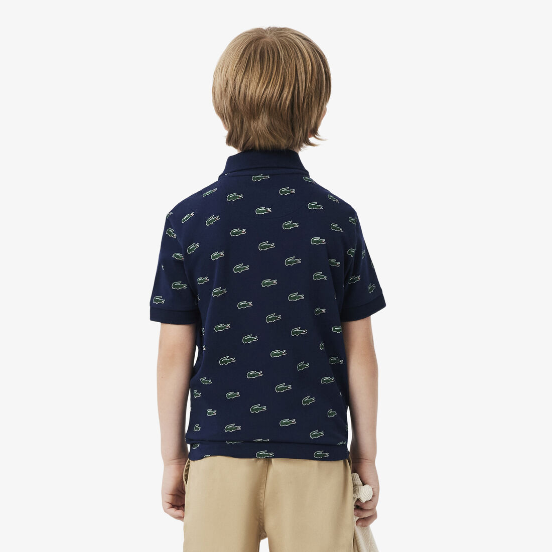قميص بولو مطبوع من قماش البيكيه الصغير Printed Petit Pique Polo Shirt - PJ1117-00-166
