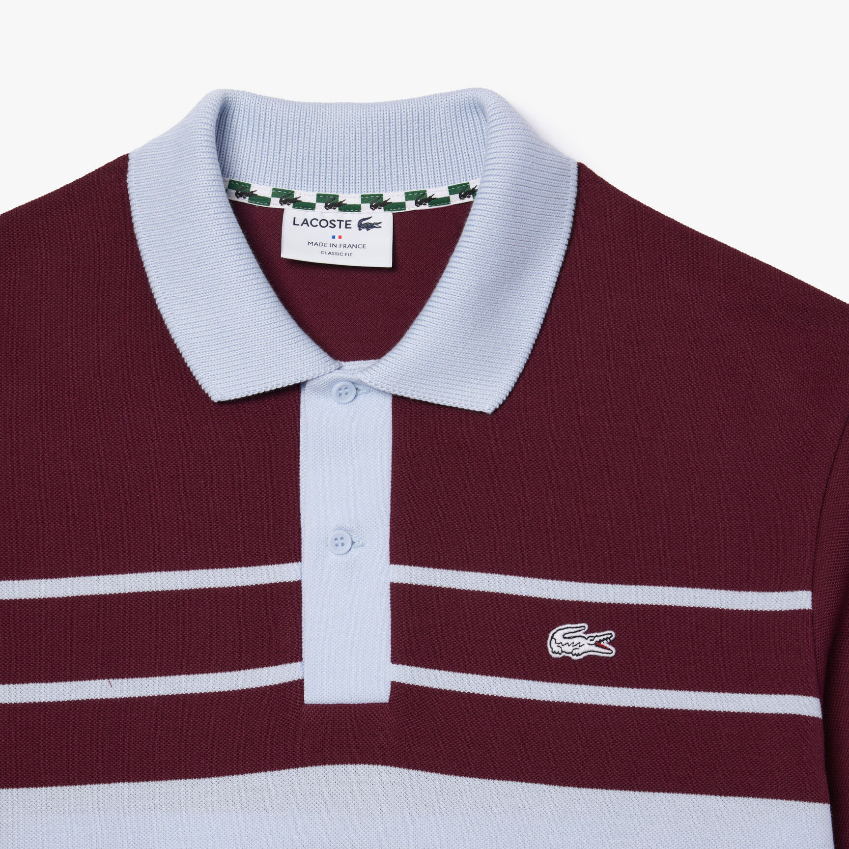 قميص بولو مخطط L.12.12 أصلي فرنسي الصنع French Made Original L.12.12 Striped Polo Shirt - PH8135-00-IT6
