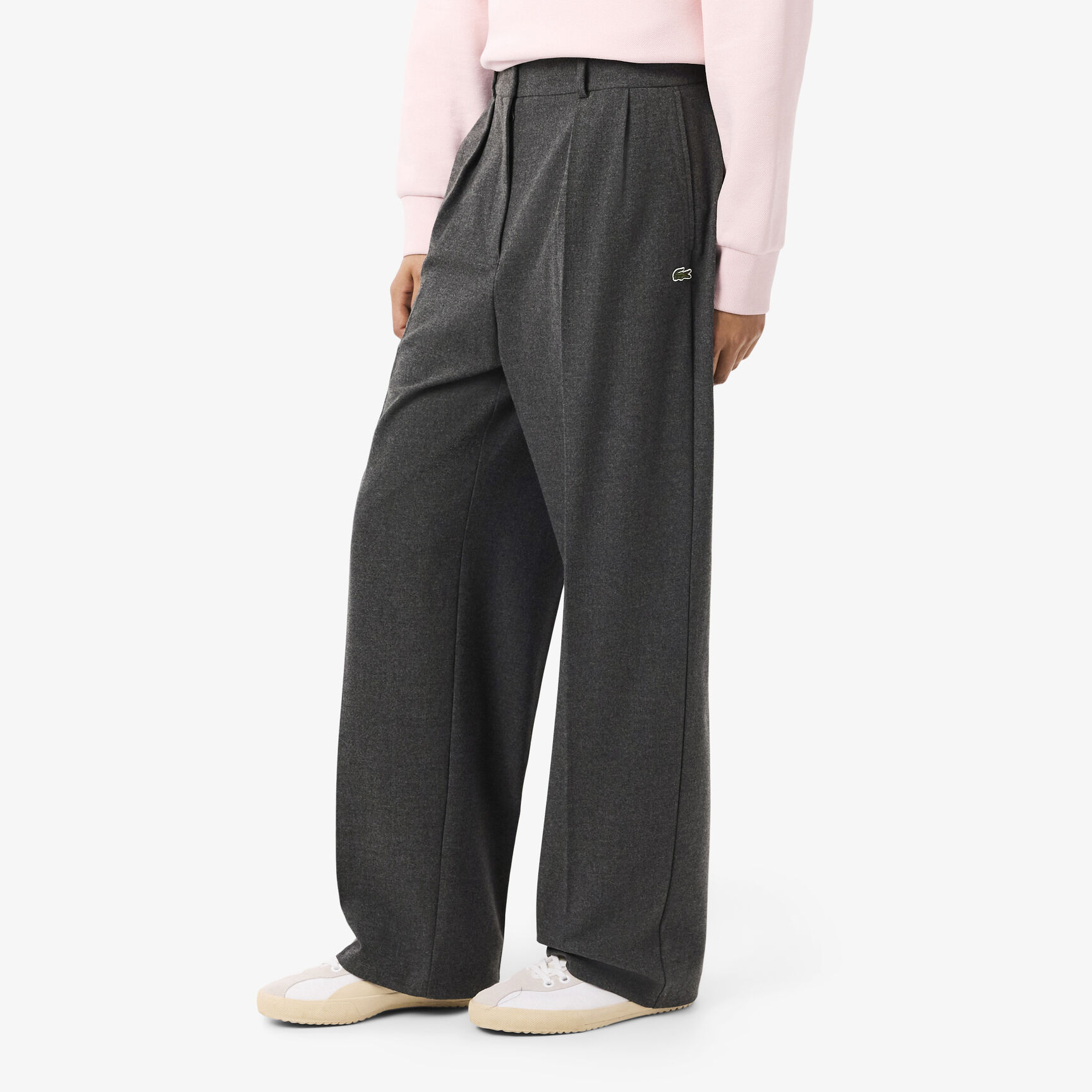 Oversized Pleated Flannel Pants - HF5359-00-050