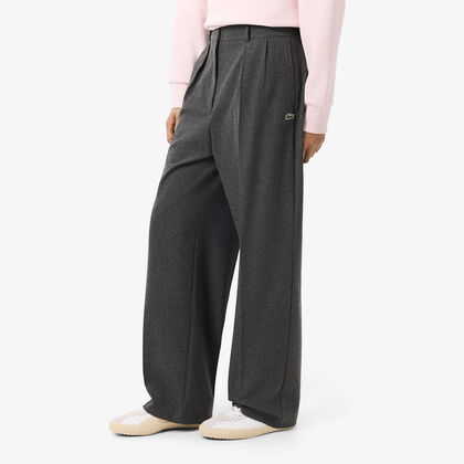 Oversized Pleated Flannel Pants