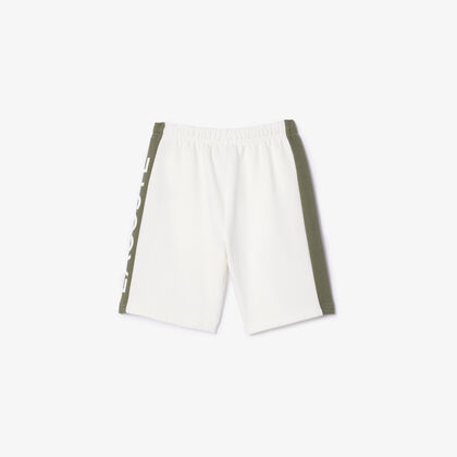 Kids' Lacoste Colour-stripe Organic Cotton Shorts