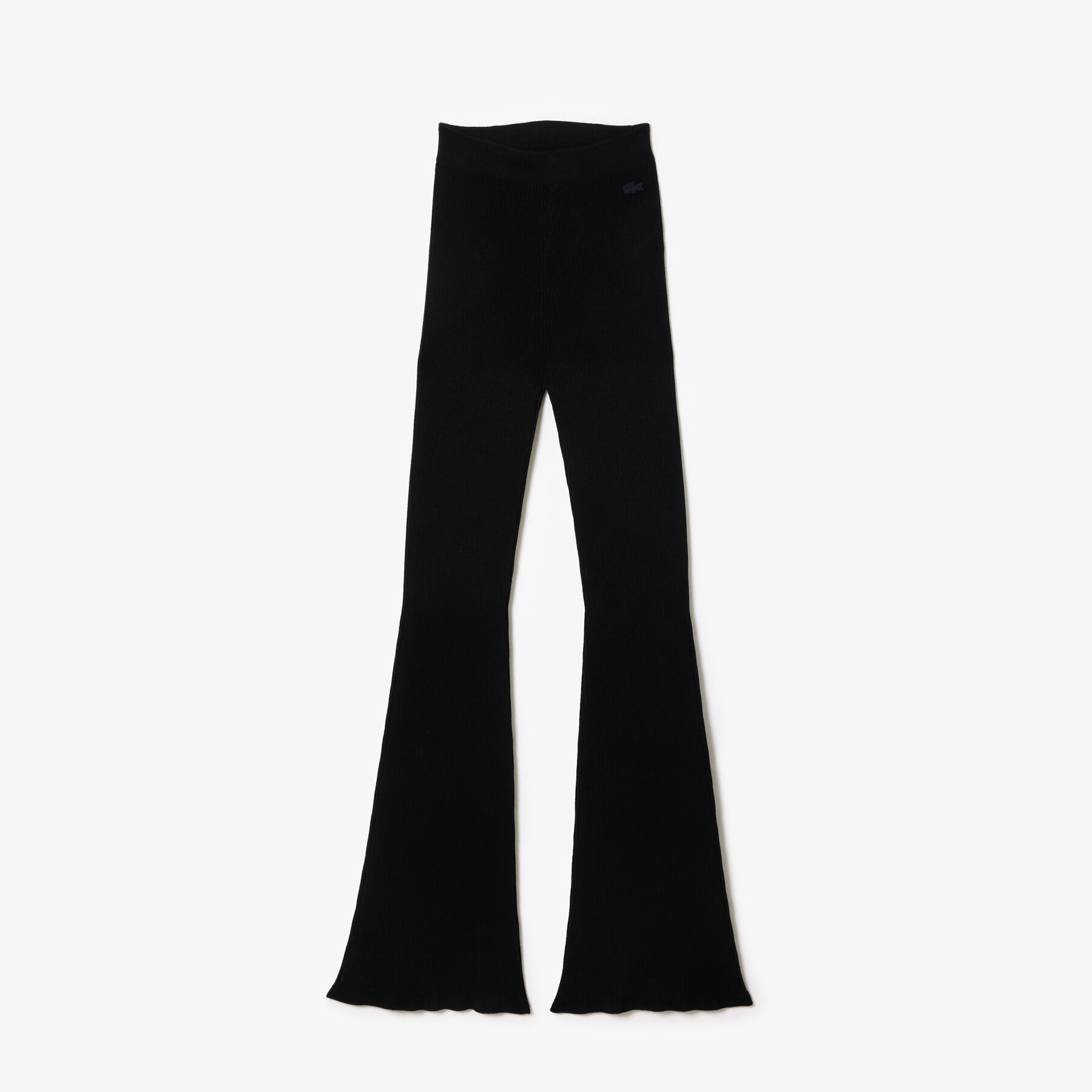 Seamless Ribbed Knit Flared Leggings lacoste seamless ribbed knit flared leggings