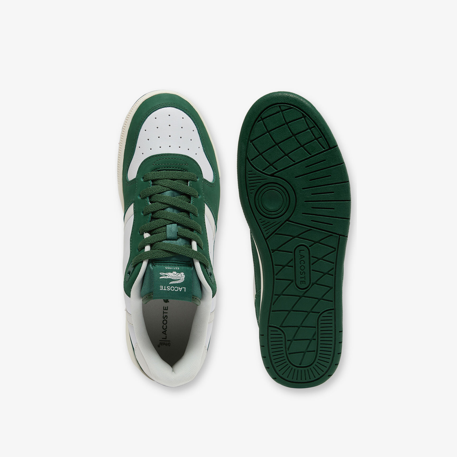 مجموعة أحذية رياضية جلدية للرجال مزودة بمشبك على شكل حرف T Men's T-Clip Set Leather Sneakers - 50SMA0187-082