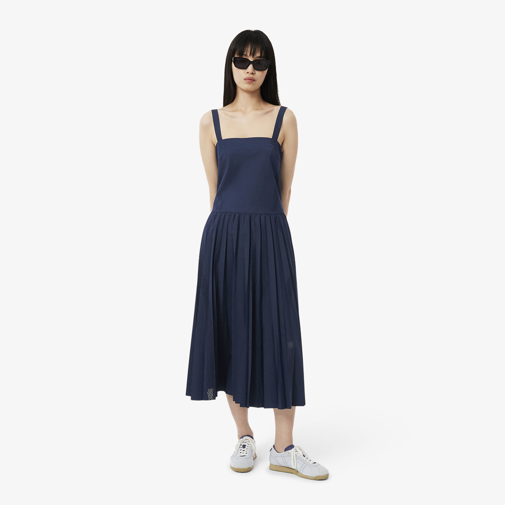 فستان طويل بحزام مطوي Long Pleated Strap Dress - EF9723-00-166