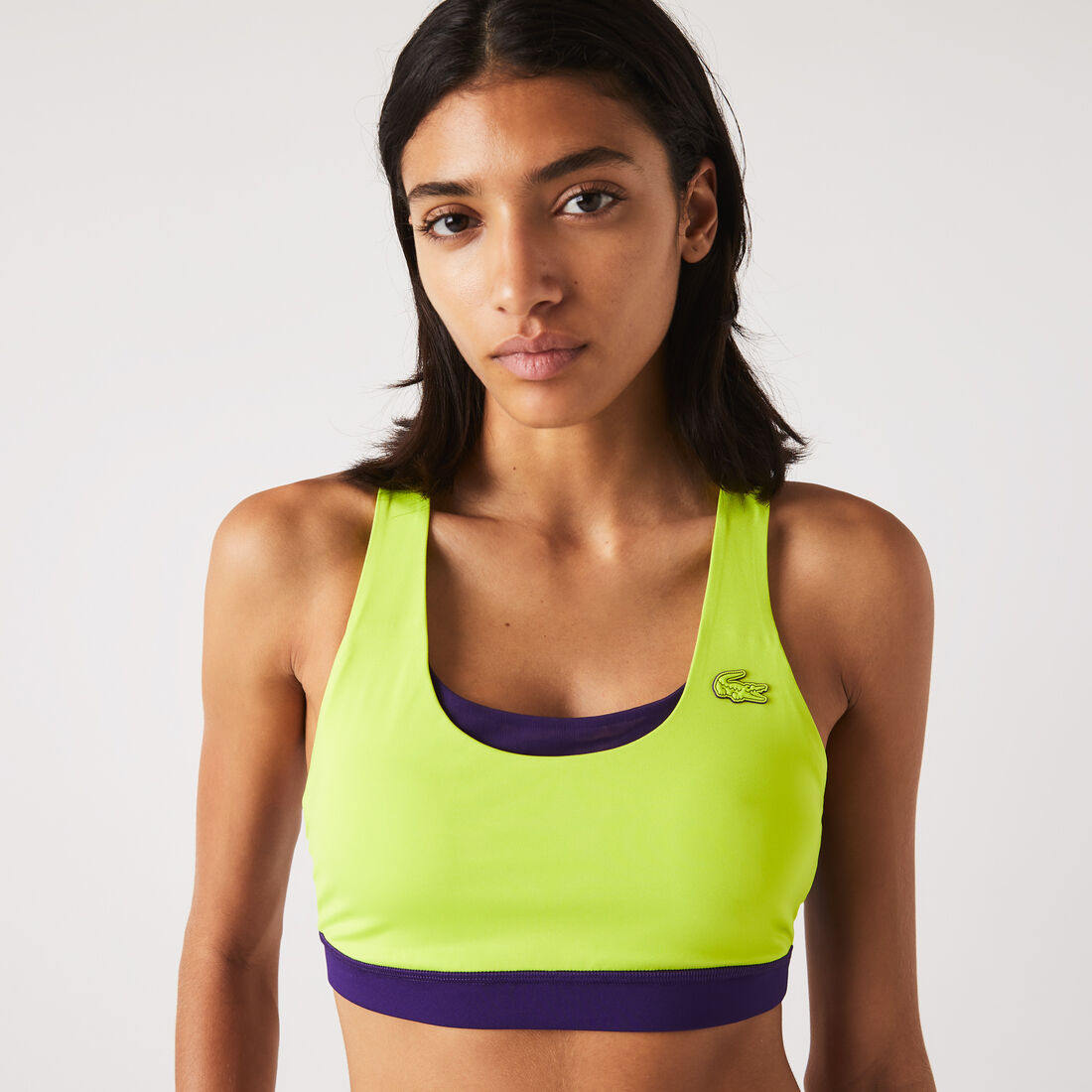 Women's Lacoste SPORT Color-Block Recycled Polyester Sports Bra