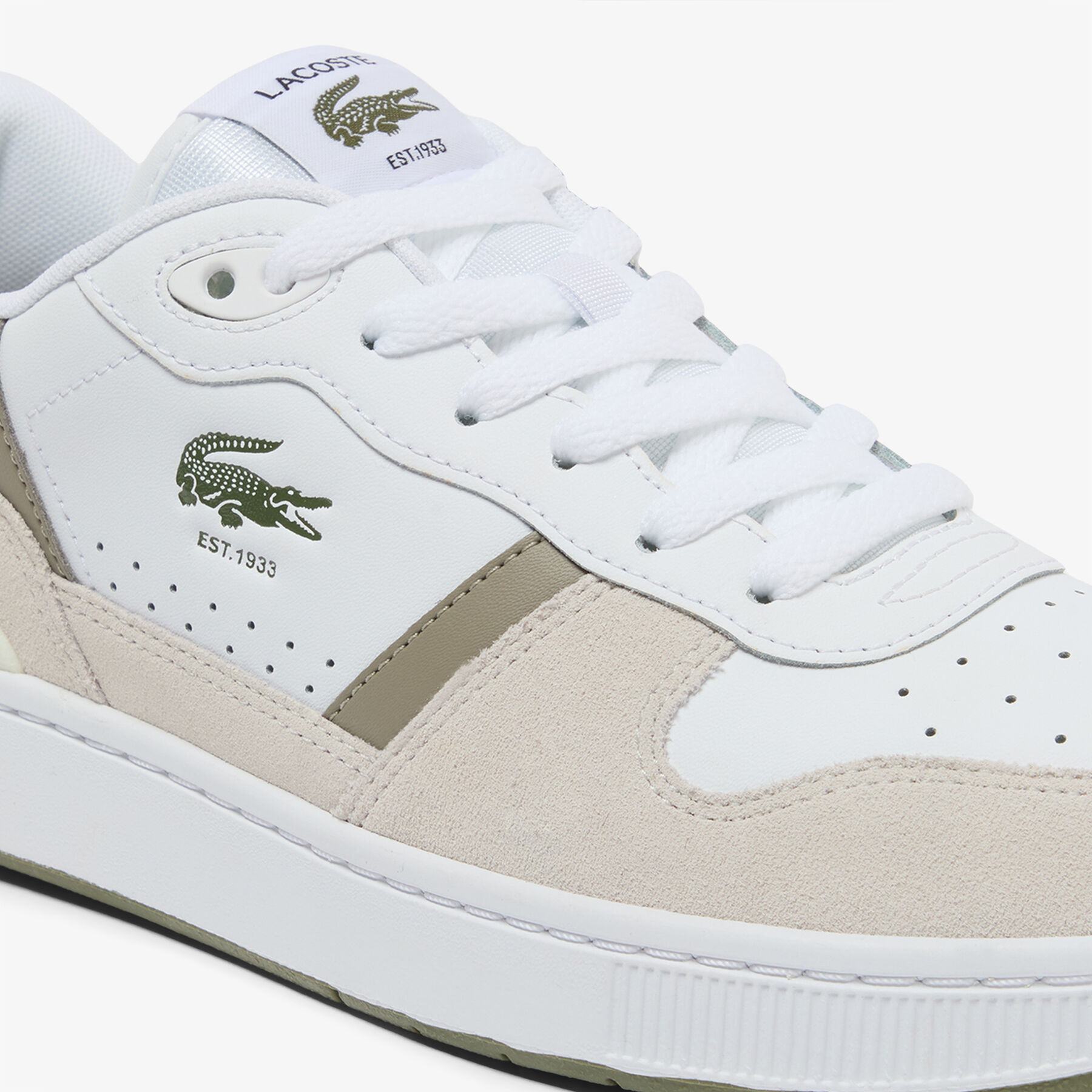 lacoste men s t clip set leather sneakers