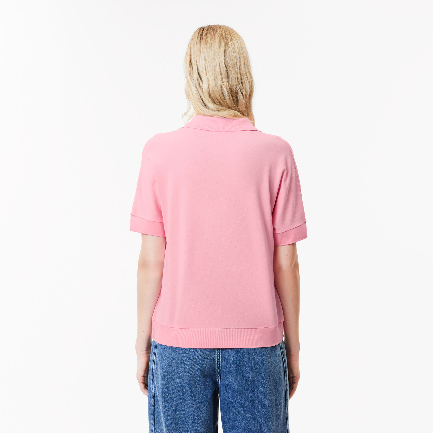 Open Neck Fluid Pique Polo Shirt - PF0504-00-7SY